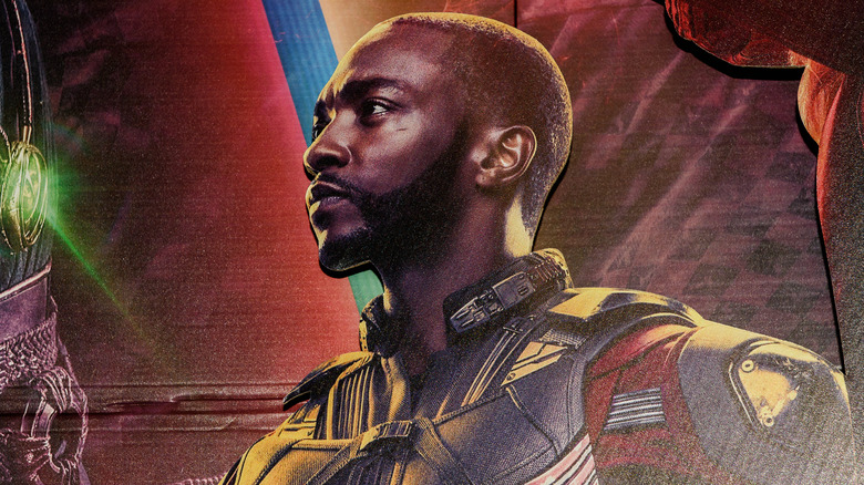 Anthony Mackie in an Avengers poster