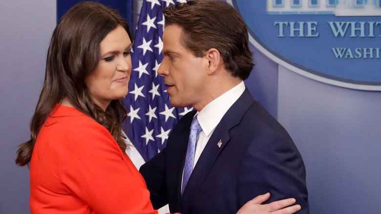 Sarah Huckabee Sanders and Anthony Scaramucci
