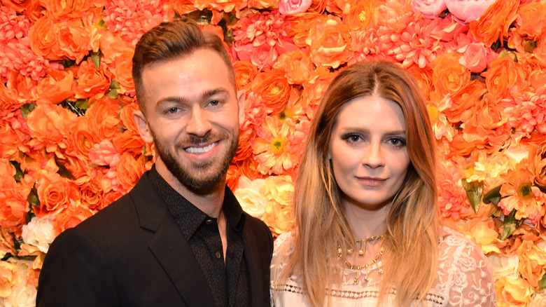 Artem Chigvintsev and Mischa Barton smiling