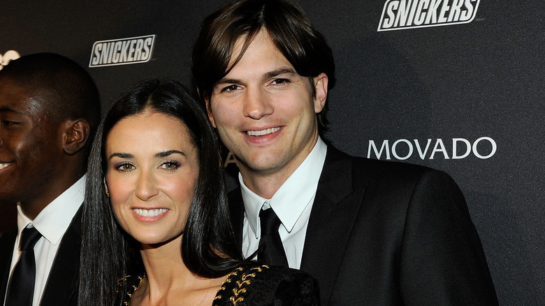 Ashton Kutcher with Demi Moore