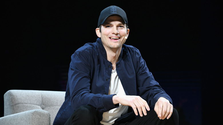 Ashton Kutcher smiling