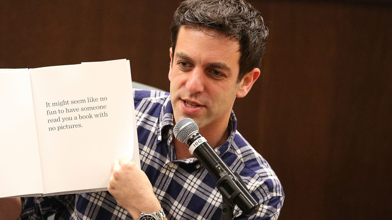 B.J. Novak with his first book