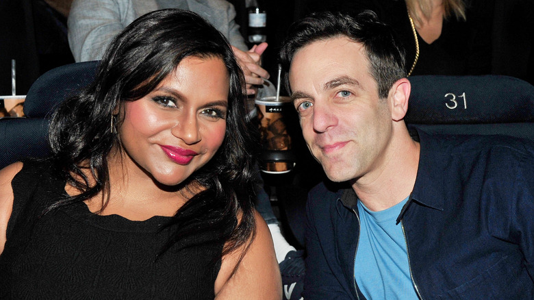 Mindy Kaling and B.J. Novak posing