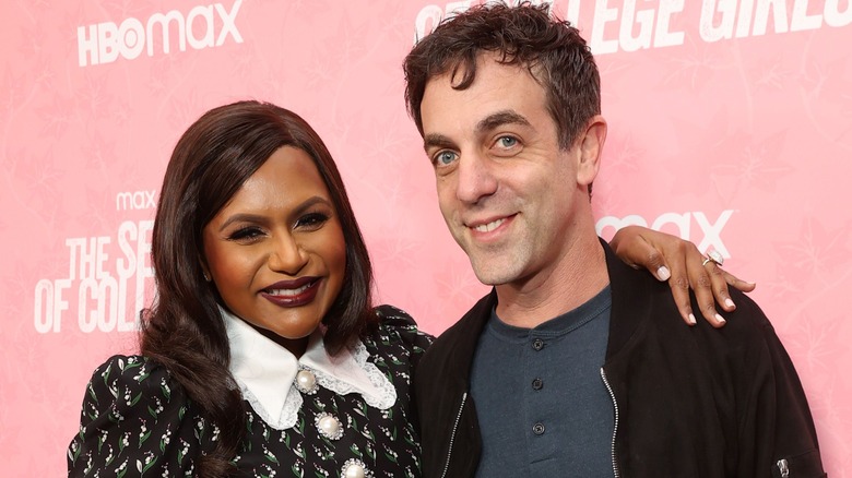 Mindy Kaling and B.J. Novak posing