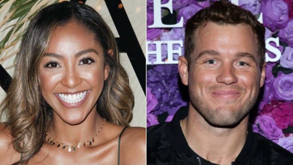 Tayshia Adams and Colton Underwood of ABC's The Bachelor