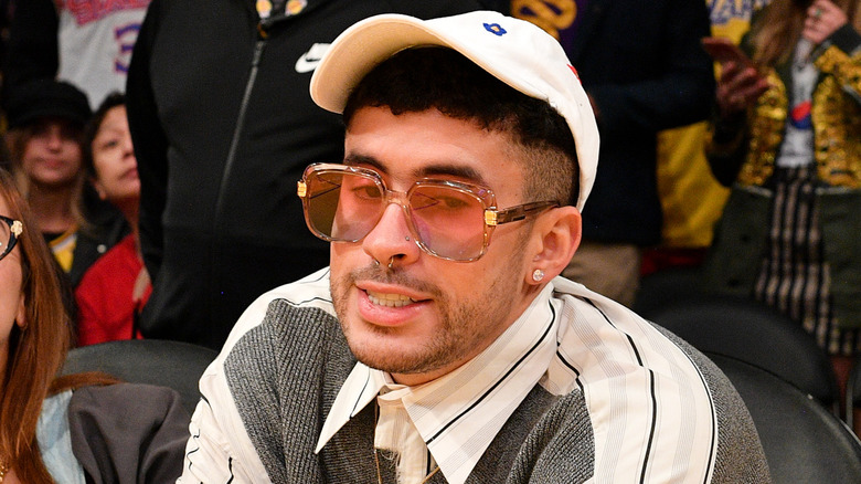 Bad Bunny at a March 2020 basketball game