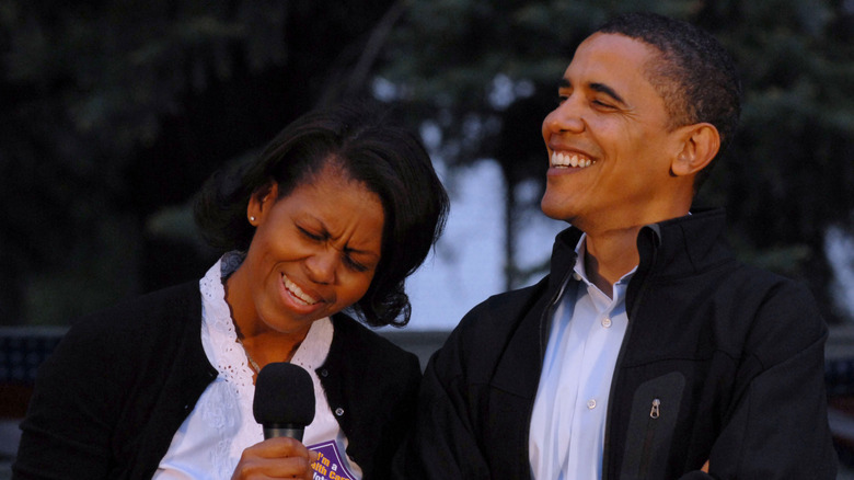 Michelle Obama and Barack Obama