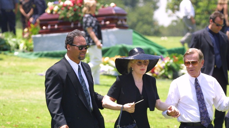 Barbara Eden at the funeral of son Matthew Ansara