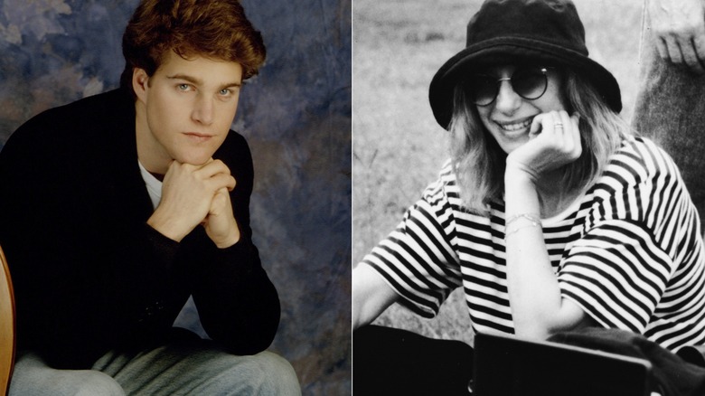 Young Chris O'Donnell posing, Barbra Streisand on "The Prince of Tides" set