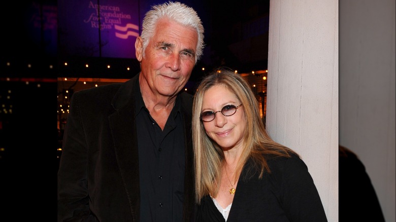 James Brolin and Barbra Streisand posing