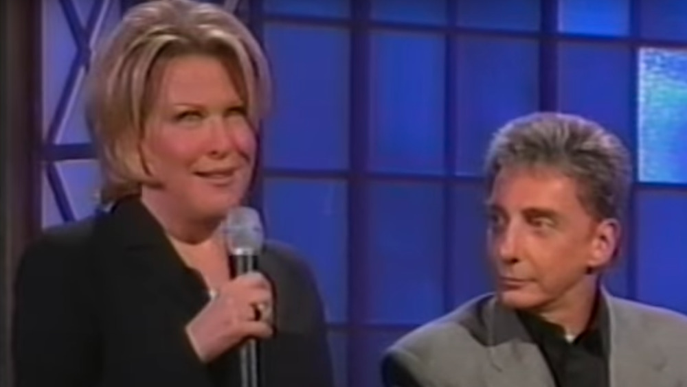Bette Midler and Barry Manilow performing on Roseanne Barr's talk show 