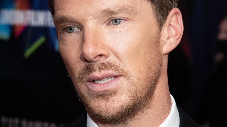 Benedict Cumberbatch looking down and away