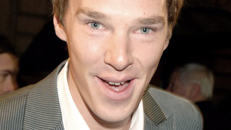 Benedict Cumberbatch with his mouth open