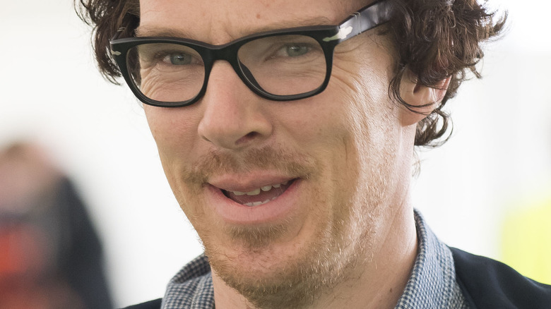 Benedict Cumberbatch wearing glasses