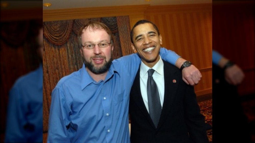 Levi Sanders and Barack Obama