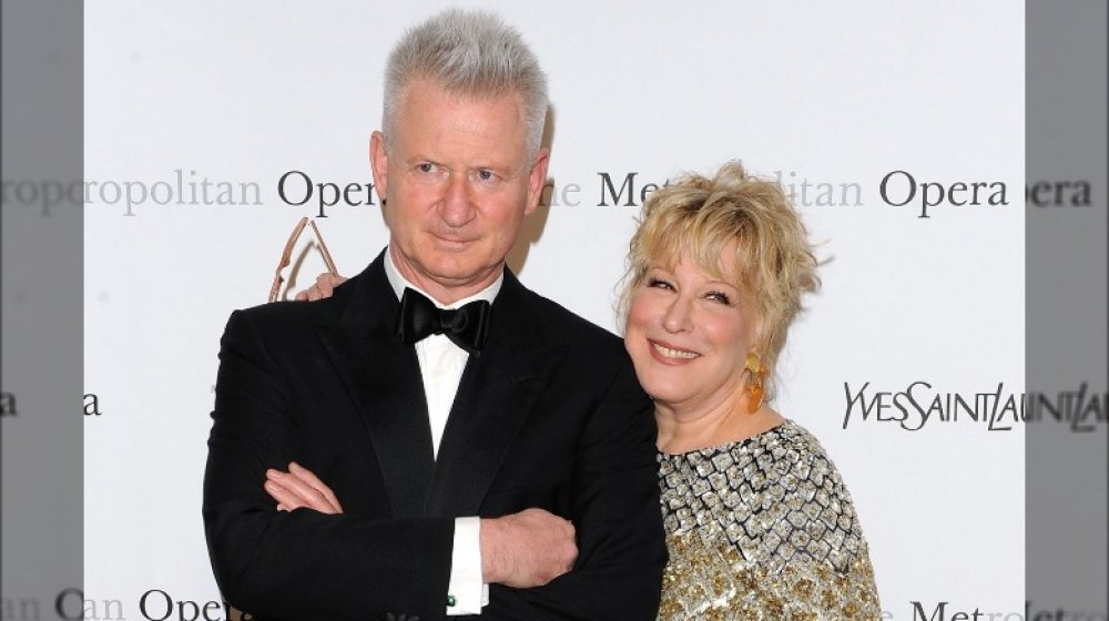 Bette Midler with her arm around husband Martin von Haselberg on the red carpet