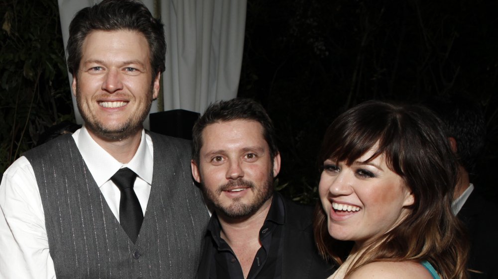 Blake Shelton, Brandon Blackstock and Kelly Clarkson