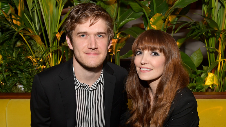 Bo Burnham and Lorene Scafaria posing