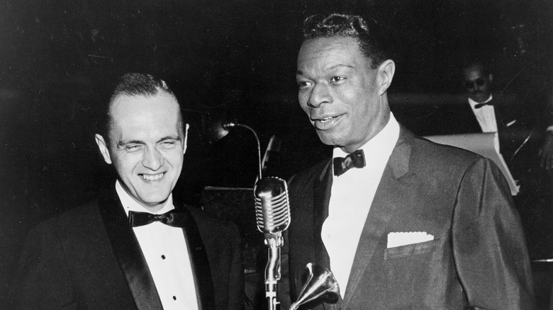 Bob Newhart and Nat King Cole laughing