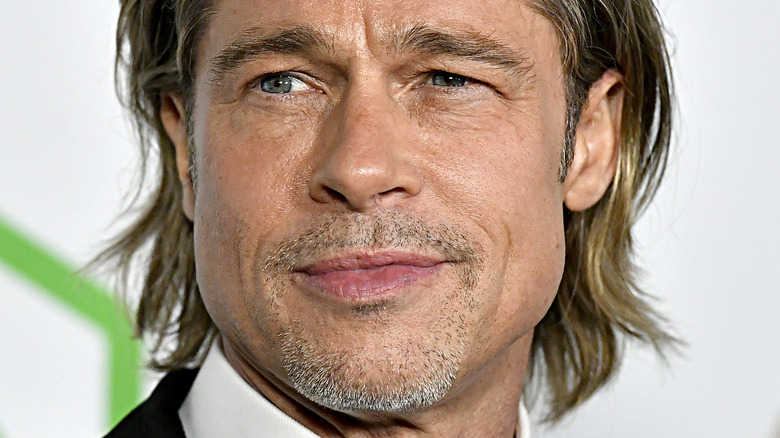 Brad Pitt looking to the side