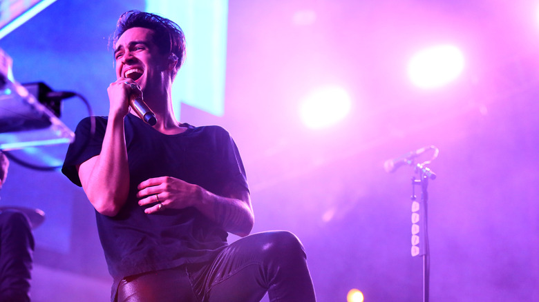 Brendon Urie performing on stage