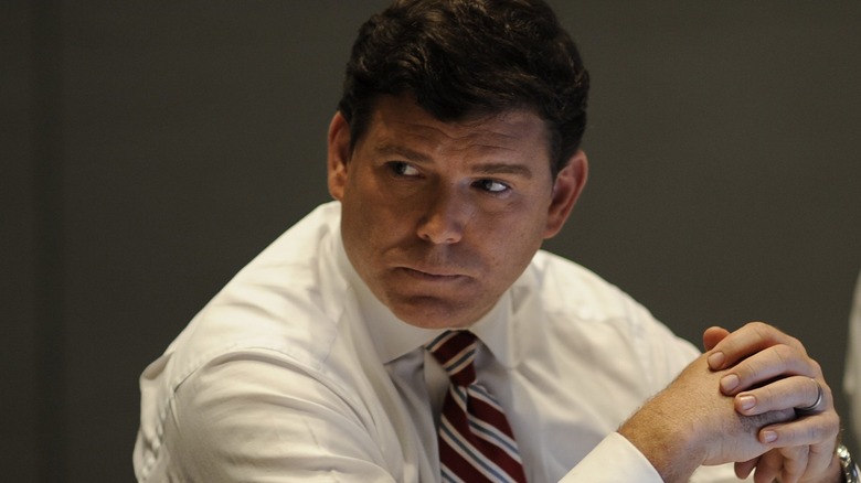 Bret Baier at work, seated