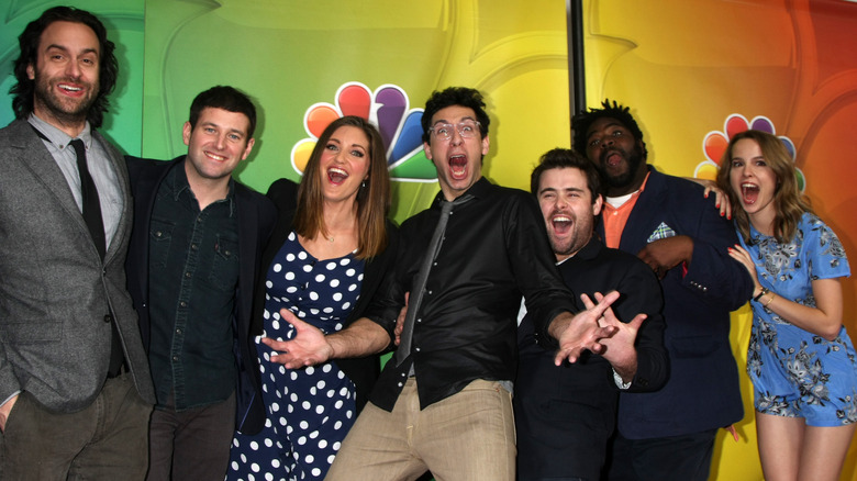 The cast of Undateable at an NBC event