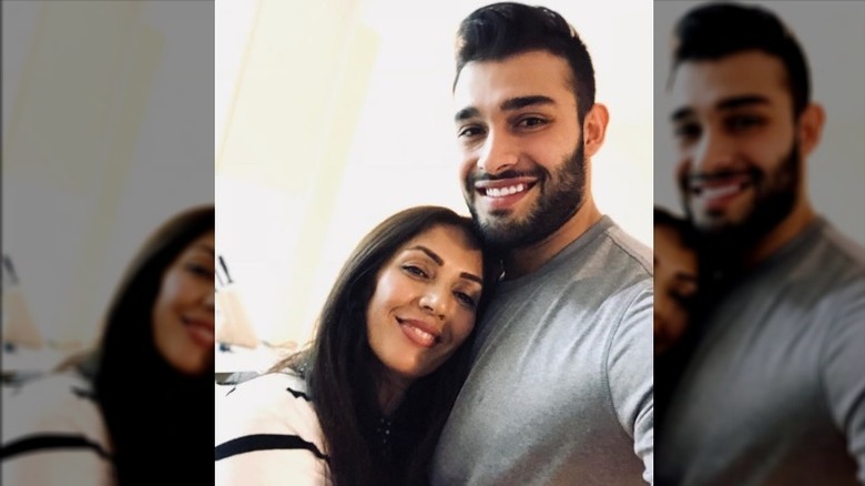 Sam Asghari and mom on instagram