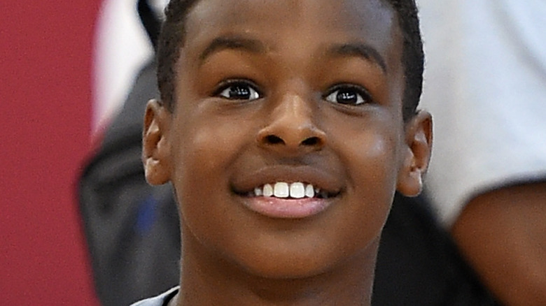 Bronny James shooting around in Las Vegas 