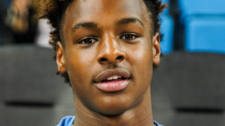 Bronny James at a UCLA game