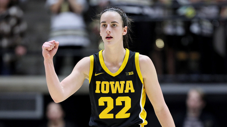 Caitlin Clark in University of Iowa jersey