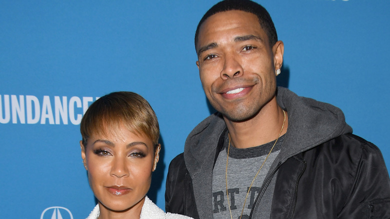 Jada Pinkett Smith and Caleeb Pinkett posing together