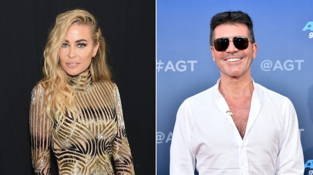 Carmen Electra and Simon Cowell split image