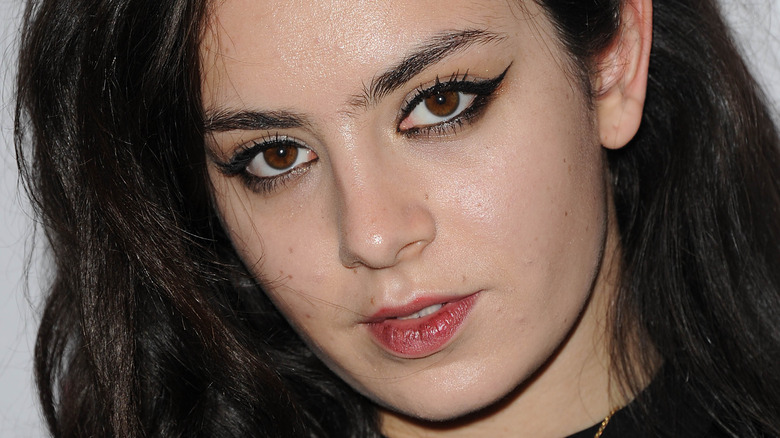 Charli XCX with winged eyeliner