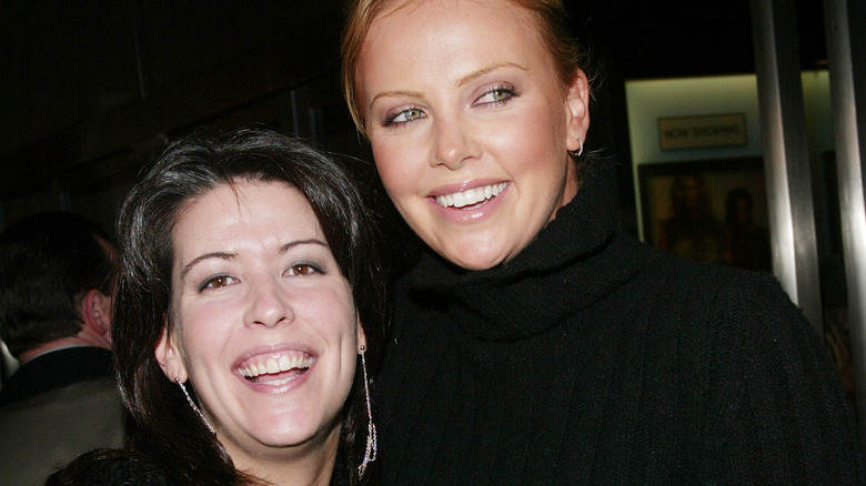 Charlize Theron and Patty Jenkins laughing 