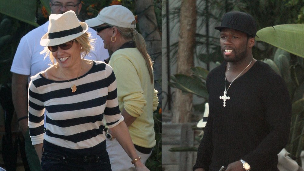 Chelsea Handler, 50 Cent walking outside together