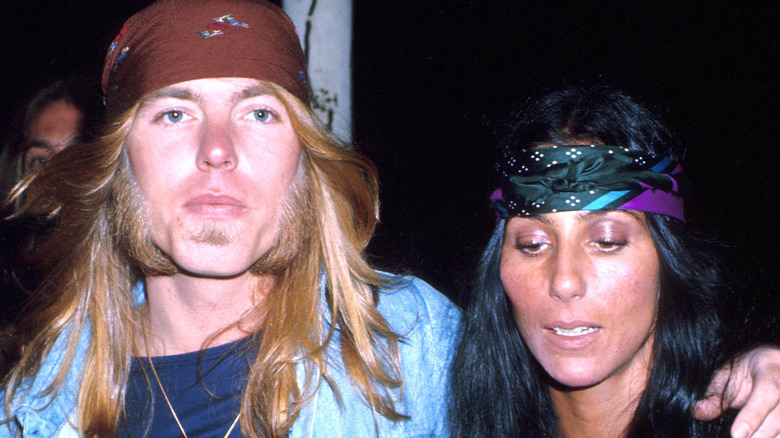 Cher, Gregg Allman wearing bandanas