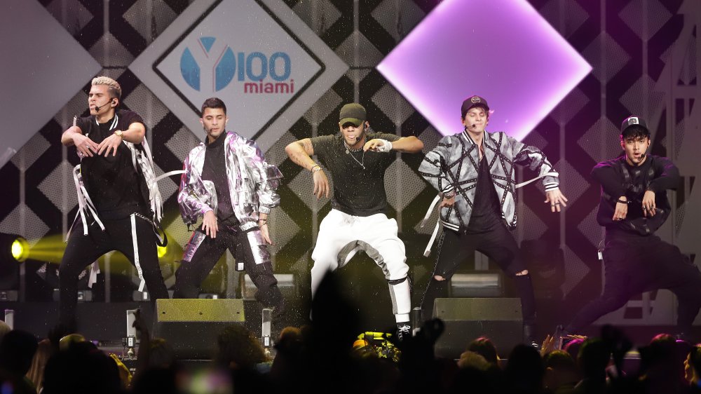 CNCO performing at Y100 Miami's Jingle Ball 