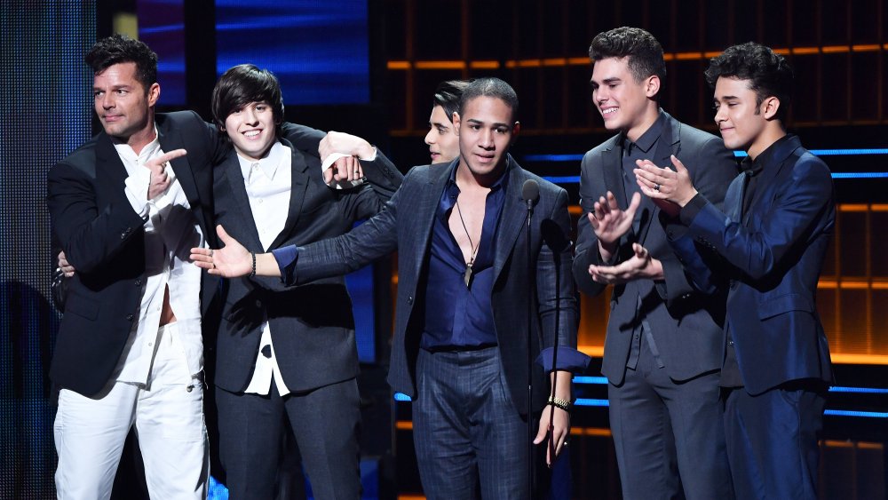 Ricky Martin and CNCO onstage for Univision's 29th edition of Premio Lo Nuestro A La Musica Latina