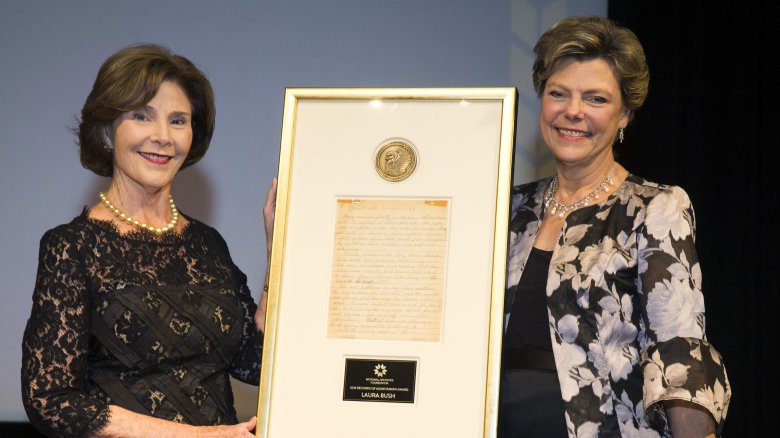 Laura Bush and Cokie Roberts