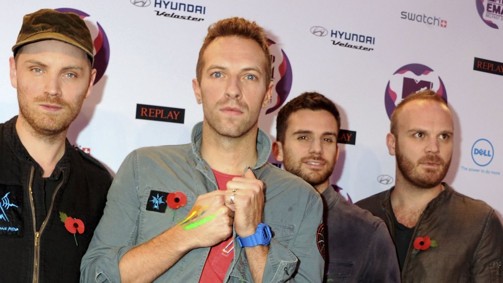 Coldplay's Chris Martin (left) and Will Champion arrive for the