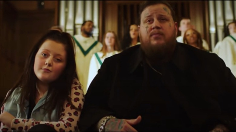 Jelly Roll and daughter Bailee Ann seated