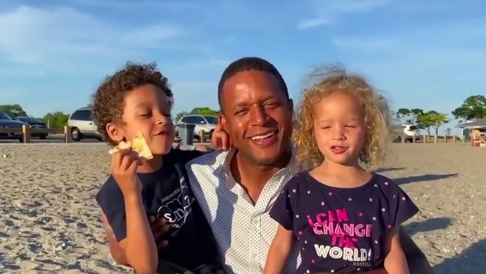 Delano Melvin, Craig Melvin and Sibyl Melvin on the beach