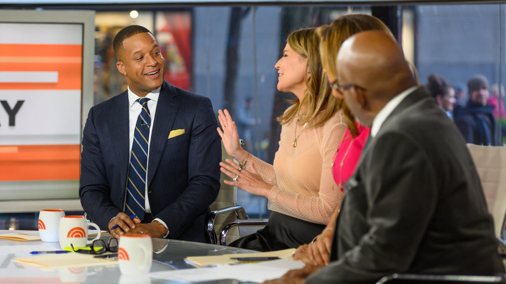 Craig Melvin, Savannah Guthrie, Hoda Kotb and Al Roker all on air