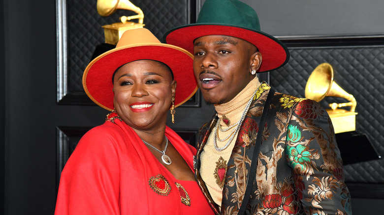 DaBaby and his mother at the 2021 Grammy Awards