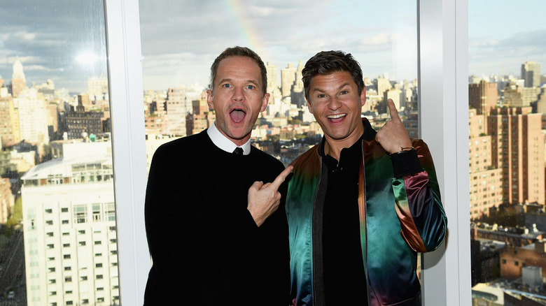 Neil Patrick Harris, David Burtka with rainbow