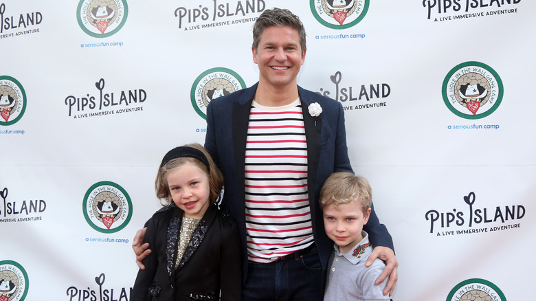 David Burtka with twin children