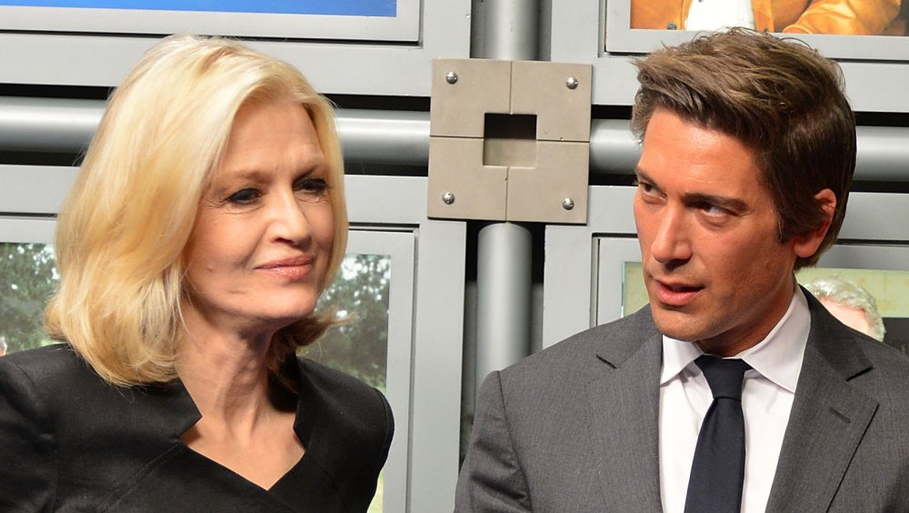 Diane Sawyer and David Muir at dedication ceremony as ABC News headquarters is named The Barbara Walters Building