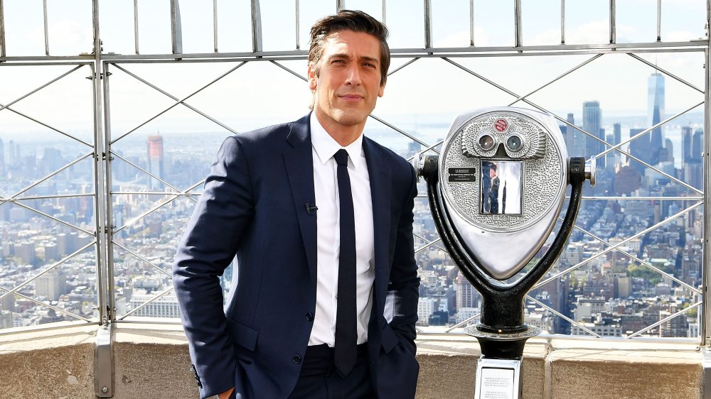 David Muir at the Empire State Building to celebrate the 40th season of ABC's 20/20