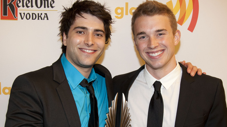 Freddie Smith and Chandler Massey smiling